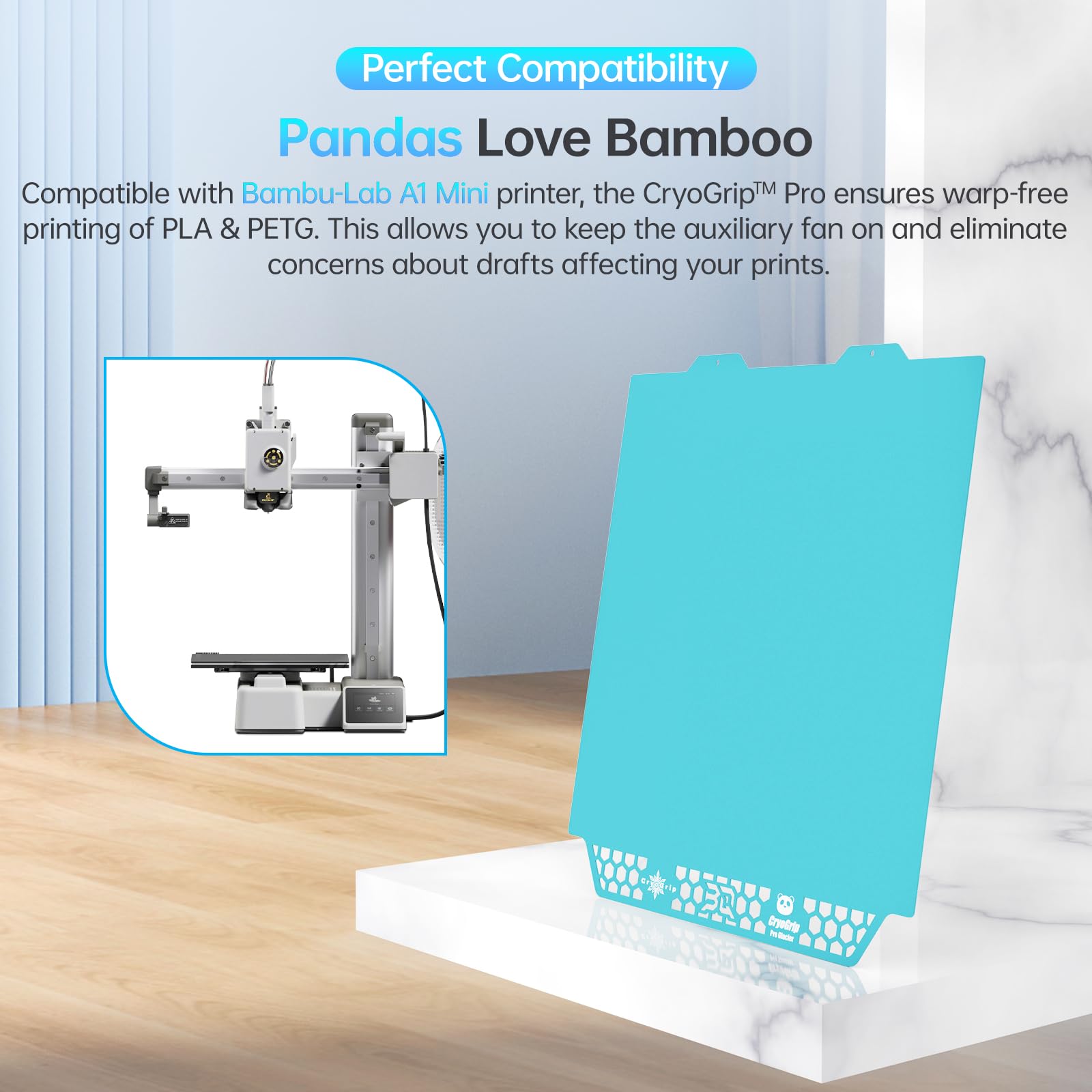 Amazon.co.jp: BIQU Panda ビルドプレート CryoGrip™ Pro Glacier